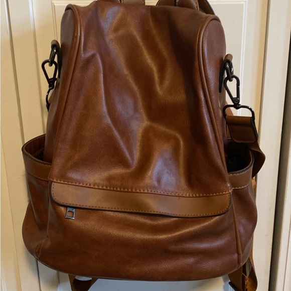 Handbags - Brown Leather Backpack